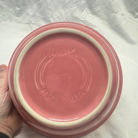 VTG Fiesta Ware Rose Pink 2 quart casserole - Picture 9 of 9